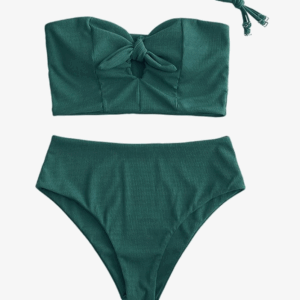 ZAFUL Ribbed Keyhole Bikini