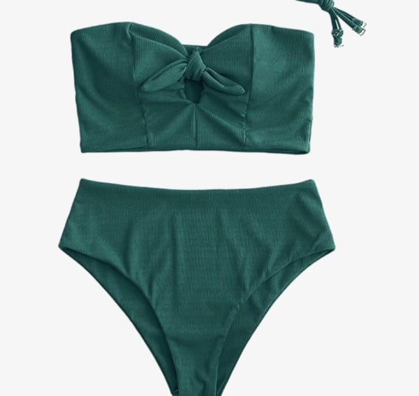 ZAFUL Ribbed Keyhole Bikini