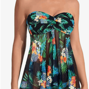 Tempt Me Pineapple Bandeau Tankini