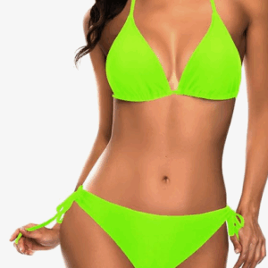 Tempt Me Neon Green Triangle Bikini